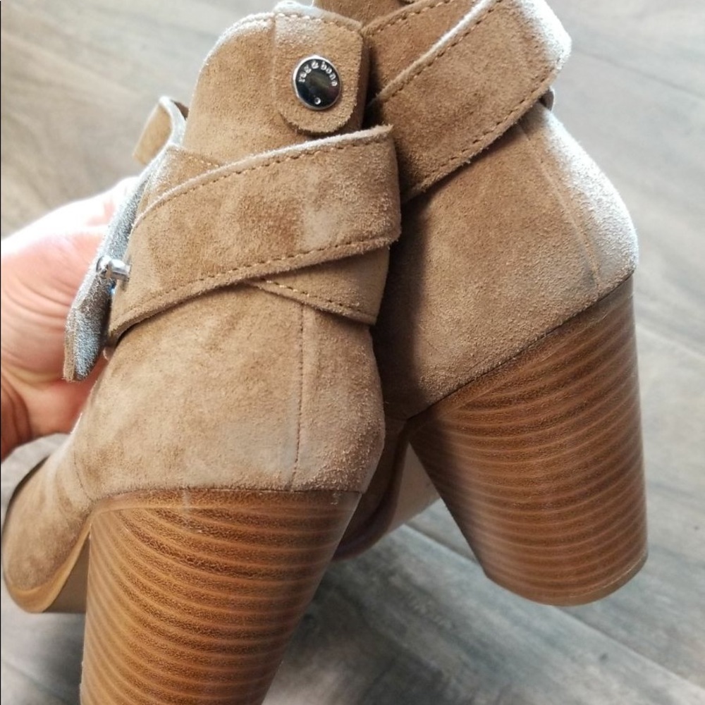 New [Rag & Bone] Harrow Camel Suede Booties Boots - image 6